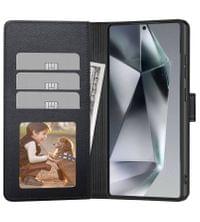 Кожен Калъф с Джобове за Samsung S26, Tech-Protect Wallet Book Case, Черен - 2