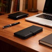 Кожен Калъф с Джобове за Samsung S26, Tech-Protect Wallet Book Case, Черен - 3