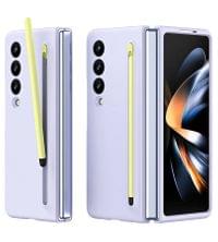 Калъф за Samsung Z Fold 3, GKK Stylus Hard Case, Лилав - 1 Калъф за Samsung Z Fold 3, GKK Stylus Hard Case, Лилав - 1