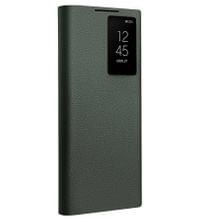 Активен Кожен Калъф за Samsung S24 Ultra, Qialino Smart View Book Case, Зелен - 3