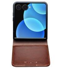 Кожен Калъф за Samsung Z Flip 8, Qialino Leather Book Case, Кафяв - 4 Кожен Калъф за Samsung Z Flip 8, Qialino Leather Book Case, Кафяв - 4