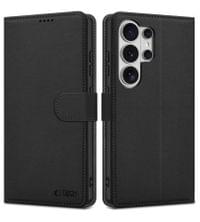 Кожен Калъф с Джобове за Samsung S26 Ultra, Tech-Protect Wallet Book Case, Черен - 1