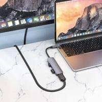 USB-C Хъб, Acefast 6in1 HDMI 4K/ USB-C/ USB3.0/ Card Reader J18, Сив - 2 USB-C Хъб, Acefast 6in1 HDMI 4K/ USB-C/ USB3.0/ Card Reader J18, Сив - 2