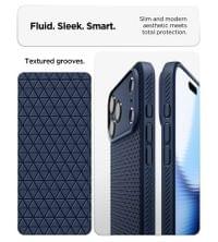 Противоударен Калъф за iPhone 18 Pro/ 17 Pro, Spigen Liquid Air Case, Тъмно Син - 5