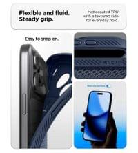 Противоударен Калъф за iPhone 18 Pro/ 17 Pro, Spigen Liquid Air Case, Тъмно Син - 6