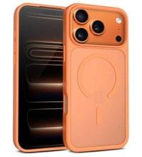 Magsafe Калъф за iPhone 17 Pro Max, Crong Hybrid Matte Magnetic Case, Оранжев - 1