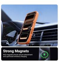 Magsafe Калъф за iPhone 17 Pro Max, Crong Hybrid Matte Magnetic Case, Оранжев - 2