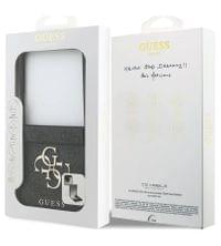 Кожен Калъф за Samsung Z Flip 7, Guess Leather 4G Metal Logo Case, Сив - 7