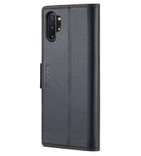 Кожен Калъф за Samsung Note 10 Plus, RFID Blocking Book Case, Черен - 2 Кожен Калъф за Samsung Note 10 Plus, RFID Blocking Book Case, Черен - 2