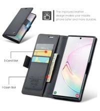 Кожен Калъф за Samsung Note 10 Plus, RFID Blocking Book Case, Черен - 8 Кожен Калъф за Samsung Note 10 Plus, RFID Blocking Book Case, Черен - 8