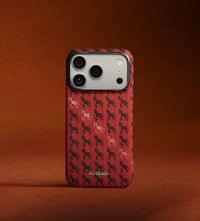 Magsafe Калъф за iPhone 17 Pro Max, Pitaka Edge Happiness Rides Case Cinnabar Steed, Червен - 7