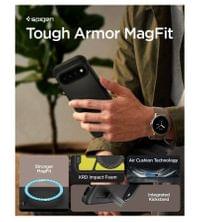 Magsafe Калъф за Google Pixel 11 Pro XL, Spigen Tough Armor Mag Fit Case, Черен - 12