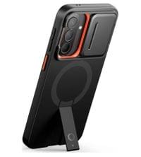 Magsafe Калъф с Капак за Камера и Стойка за Samsung A57, Tech-Protect Kevlar Aura Case, Черен - 2 Magsafe Калъф с Капак за Камера и Стойка за Samsung A57, Tech-Protect Kevlar Aura Case, Черен - 2