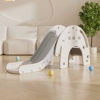 Детска пързалка с баскетболен кош Слонче - сива - 1