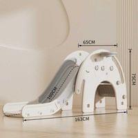 Детска пързалка с баскетболен кош Слонче - сива - 2