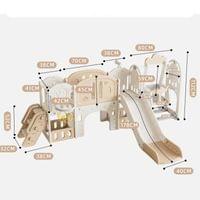 Детски приключенски център за игра 11 в 1 с пързалка,... - 2