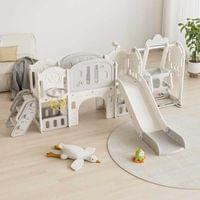 Детски приключенски център за игра 11 в 1 с пързалка,... - 1