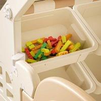 Пластмасова детска къщичка за игра с маса за конструктори - 4