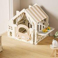 Пластмасова детска къщичка за игра с маса за конструктори - 6