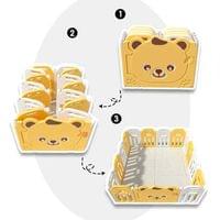 Сгъваема бебешка ограда за безопасна игра - Мече в жълт цвят - 2