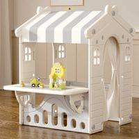 Детски център за игра с пързалка, къща и баскетболен кош - 5