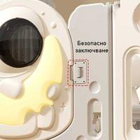 Детска къщичка с ограда и баскетболен кош - Космонавт - 2