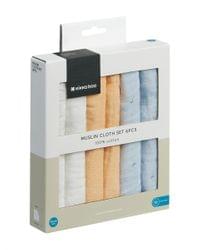 Комплект 6 бр муселинови кърпички 30х30 см Stripy Friends - 2