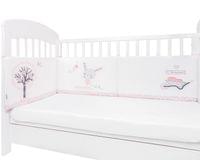 Обиколник с дунапрен Pink Bunny 180см - 1