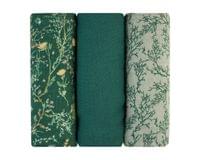 Комплект 3 бр муселинови пелени 75х75 см Secret Garden Green - 1