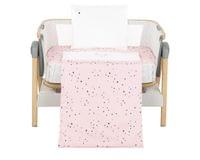 Бебешки спален комплект за мини-кошара 5ч Bear with me Pink - 1