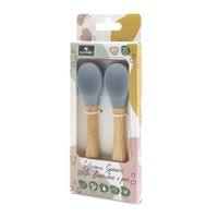 СИЛИКОНОВИ ЛЪЖИЧКИ С БАМБУК 2БР NATURAL GREY - 2