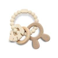 СИЛИКОНОВА ГРИЗАЛКА С БУК ЗАЙЧЕ NATURAL BEIGE - 1