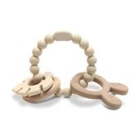 СИЛИКОНОВА ГРИЗАЛКА С БУК ЗАЙЧЕ NATURAL BEIGE - 2
