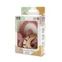 СИЛИКОНОВА ГРИЗАЛКА С БУК ЗАЙЧЕ NATURAL DEEEP PINK - 3