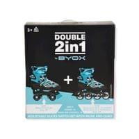 Ролери-кънки Double 2в1 розов M-(34-37) - 10