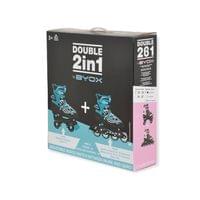Ролери-кънки Double 2в1 розов M-(34-37) - 11