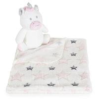 Бебешко одеяло 90/75 cm с играчка Unicorn Stars - 2