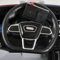 Акумулаторна кола Audi RS e-tron 717 бял полиция - 11