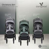 Комбинирана детска количка Christiano 3в1 зелен - 17