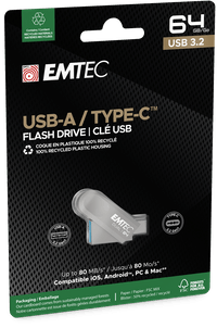 64GB EMTEC D280 TYPE-C + TYPE-A - 2