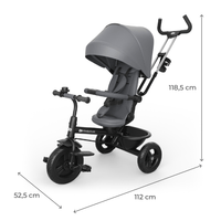 KinderKraft ASTON 2 PLUS триколка СИВА - 2