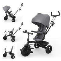 KinderKraft ASTON 2 PLUS триколка СИВА - 2
