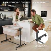 KinderKraft NESTEE UP 2 бебешка кошара LIGHT GREY - 2
