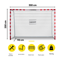 Dunlop футболна врата 300x200x110 см - 3