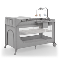 Kinderkraft LEODY UP сгъваема бебешка кошара с аксесоари... - 0