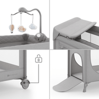 Kinderkraft LEODY UP сгъваема бебешка кошара с аксесоари... - 3