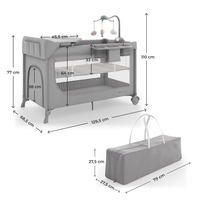 Kinderkraft LEODY UP сгъваема бебешка кошара с аксесоари... - 7