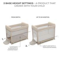 Kinderkraft MOON DREAM бебешка кошара BEIGE - 2