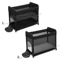 Kinderkraft MOON DREAM бебешка кошара BLACK - 6