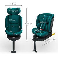 KinderKraft I-360 2 PLUS столче за кола ЗЕЛЕНО - 5